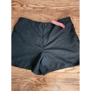 NWT Merona Swim Shorts Men Large Black Board Shorts Quick Dry Summer Beachwear